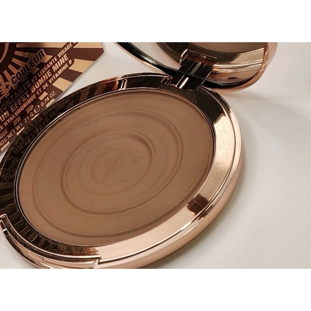 CHARLOTTE TILBURY Beautiful Skin Sun-Kissed Glow Bronzer 1 FAIR Retail $58 - Picture 4 of 4